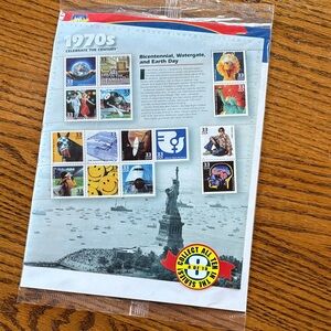 USPS 1970s Collectible Stamp Sheet Original packaging Celebrate the Century